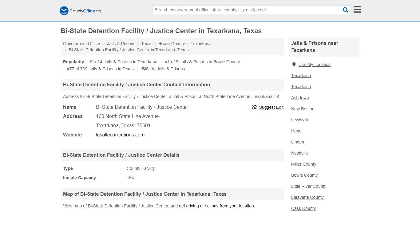 Bi-State Detention Facility / Justice Center - Texarkana ...