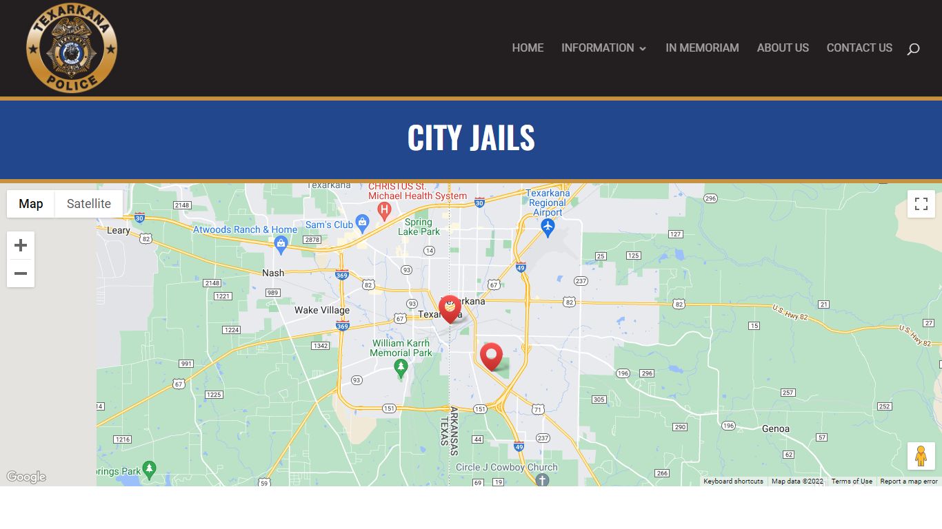 City Jails At The Texarkana, AR Police Department